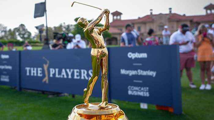 General view of the Champions trophy at the Players Championship.